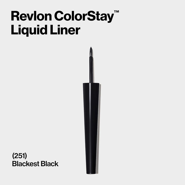 Revlon ColorStay Liquid Eyeliner, 251 Blackest Black, 0.08 Fl Oz Blackest Black 0.08 Fl Oz (Pack of 1)