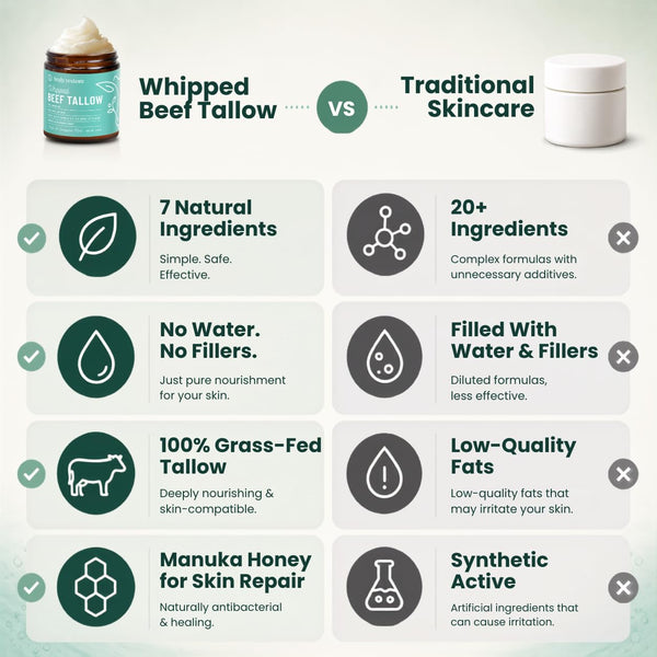 Body Restore Whipped Beef Tallow Balm – Fathers Day Gift for Dad from Daughter Son Wife, Grass Fed Face & Body Moisturizer, Birthday Gifts for