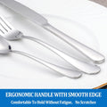 16 Pcs Forks and Spoons Silverware Set,Food Grade Stainless Steel Flatware Cutlery Set for Home,Kitchen and Restaurant,Mirror Polished,Dishwasher