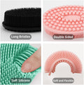 3 Pack Silicone Body Scrubber, Silicone Loofah Exfoliating Soft Body Scrubber, Silicones Body Brush Bath Shower Scrubber for Body, 2 in 1 Bath and