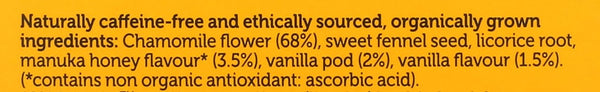 Pukka Organic Herbal Tea, Chamomile, Vanilla & Manuka Honey Tea, Honey & Fennel Blend, 20 Total Tea Bags