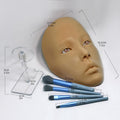 5D Makeup Practice Face Board, Silicone Makeup Mannequin Face, Reusable Beginner Practice Eye Makeup Face, Eye Fake Silicone, Makeup Artist Full