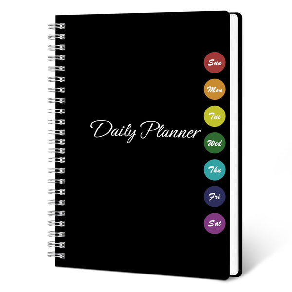 Work Planner - Daily & Weekly Spiral Planner with Hourly Schedules, to Do List, Tasks, Expense Tracker, Undated 7 Days Planner Start Anytime,