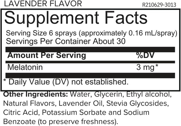 ONNIT Melatonin Liquid Sleep Support Spray, IGEN™ Non-GMO Tested, Lavender Flavor, Sleep Support for Adults, 3mg Melatonin per Spray, 1 fl oz