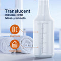 Veco Spray Bottle (5 Pack,24 Oz) with Measurements and Adjustable Nozzle(Mist & Stream Mode), HDPE Plastic Spray Bottles for Cleaning Solution,