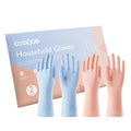 COOLJOB 2 Pairs Thickened Rubber Gloves with Cotton Lining & Non-Slip Grip, Colorful Household Long Lasting Dishwashing Gloves for Kitchen &
