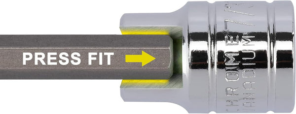 Mayouko 3/8" Drive Extra Long Allen Hex Bit Socket Set, S2&CR-V, Metreic&SAE, 18 Pieces, 1/8" - 3/8", 3-10 mm Hex(SAE&Metric)