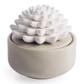 AiromÃÂ© White Succulent, Porcelain Passive Essential Oil Diffuser (With 15Ml Peppermint Essential Oil) Ã¢ÂÂ Non-Electric, Battery-Free, Improves