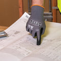 Klein Tools 60589 Work Gloves, Knit Dipped Cut Resistant ANSI A4 Nitrile Coated Gloves, HPPE Fabric, Touchscreen Capable Fingertips, Large, 2-Pair