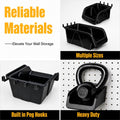 Wallpeg Made in USA Pegboard Bins - Kit PB-6 Hooks to Peg Board Panel Organize Hardware Arrange Accessories Workbench Tool Organizer Garage Stora
