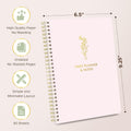 Simple Daily Planner Undated & To Do List Notebook: With Hourly Schedule - 6.5x9.25" Blush Pink - Aesthetic Spiral Note book for Work and Life