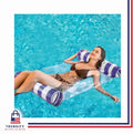 2-Pack Multi-Purpose Inflatable Pool Hammock - Saddle, Lounge Chair, Drifter; Water Hammock Lounge in Light Blue, Navy Blue Navy Blue,Pink