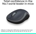 Logitech M185 Wireless Mouse, 2.4Ghz with USB Mini Receiver, 12-Month Battery Life, 1000 DPI Optical Tracking, Ambidextrous Pc/Mac/Laptop - Swift Grey