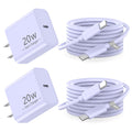 Matsusho iPhone 17 16 15 Charger Fast Charging 10 FT, 2 Pack 20W USB C Wall Charger with 10FT Type C Charger Fast Charging Cable for iPhone 17/17