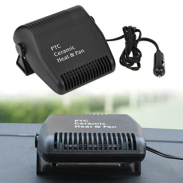 Car Heater Defroster,12V Cooling Fan Heater 2 in 1 Portable Fast Heating Low Noise Car Ceramic Heating Windshield Defroster Demister