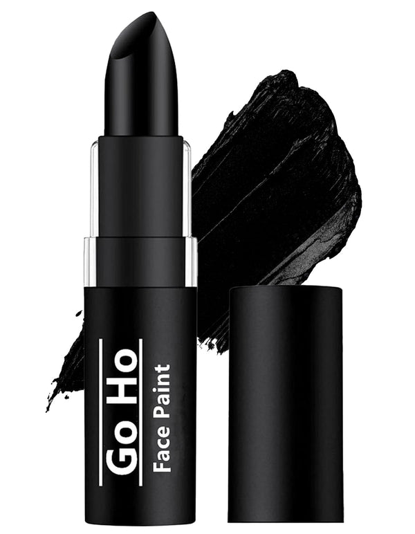 Go Ho Makeup Clown Black Cream-Blendable Stick - Face Body Paint for Professional SFX, Cosplay Costume - Safe Facepaint, Nose & Lip Smacking, Eye