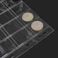15 Sheets Plastic Coin 9-Hole 5 Sizes Pocket Pages Standard Coin Currency Money Pocket Inserts Collecting Sleeves for Coin Stickers Currency