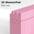 AILZFEI 6pcs Small Note Pad 5x8 College Ruled Pink Legal Pads Paper Notepads 6 Pack Study Back Writing Pads 5 x 8 Legal Pads Perforated Narrow