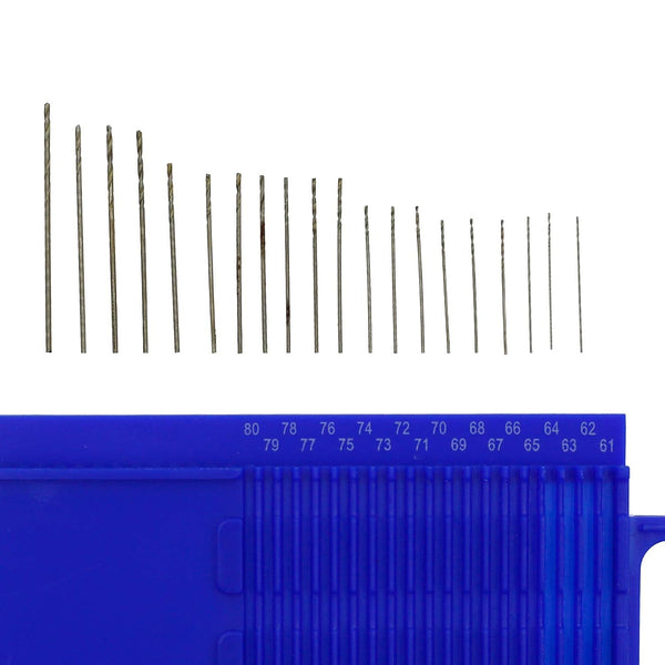 Bonsicoky 21Pcs Metric Mini Micro Drill Bit Set | HSS Twist Drill Bits, Mini Pin Vise & Plastic Case, Precision Drilling Hand Tools, For Wood