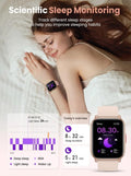 SKG Smart Watch for Men Women Android Iphone, with Alexa Built-In & Bluetooth Call(Answer/Make Call) 1.69" Fitness Tracker with IP68 Waterproof,