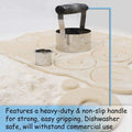 HULISEN Donut Cutter, 3.5 inch Stainless Steel Doughnut Cutter with Soft Grip Handle, and Small Biscuit Cutter, Professional Baking Dough Tools,