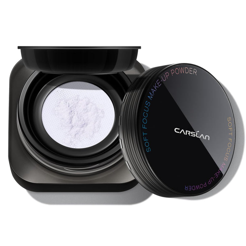 CARSLAN 1.0 Soft Focus Loose Setting Powder for Oil Control 01 Blue Purple 0.28 Ounce (Pack of 1)