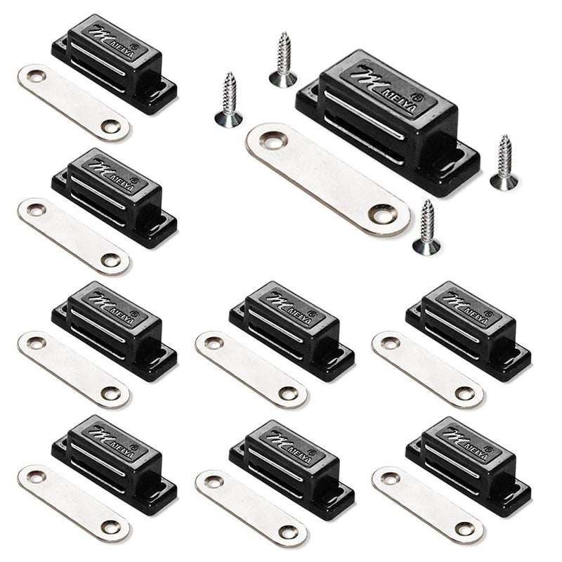 12Pack Magnetic Door Catch - 15lb High Magnetic Plastic Heavy Duty Latch for Kitchen Bathroom Cupboard Wardrobe Closet Closures Cabinet Door
