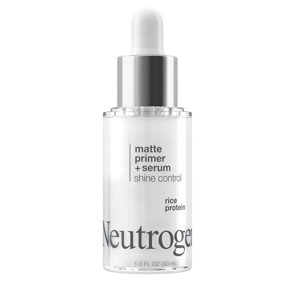 Neutrogena Shine Control Matte Booster Face Primer & Serum, Skin-Mattifying Serum-To-Primer with Rice Protein, Absorbs Excess Oil & Keeps Skin