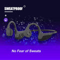 Bone Conduction Headphones Bluetooth 5.0 Open Ear Wireless Titanium HiFi Stereo with Mic Sweatproof Sports Headphones for Running Driving Cycling