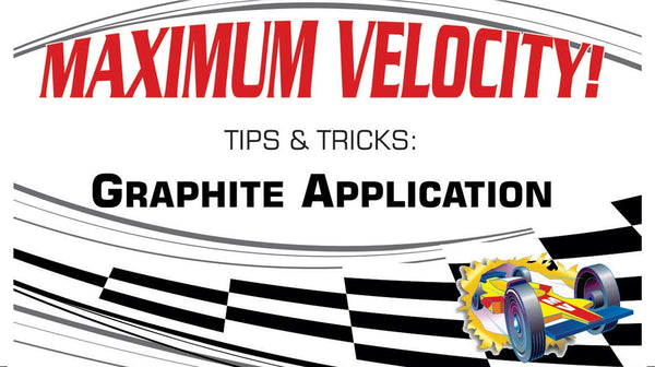 Maximum Velocity Premium Pinewood Car Graphite Powder | Easy Application tip for DerbyCar Wheels & Axles | Graphite Lubricant for Pine Derby Kits