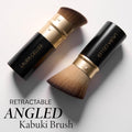 LAURA GELLER NEW YORK Retractable Black Kabuki Brush for Liquid, Cream and Powder Face Makeup with Aluminum Handle