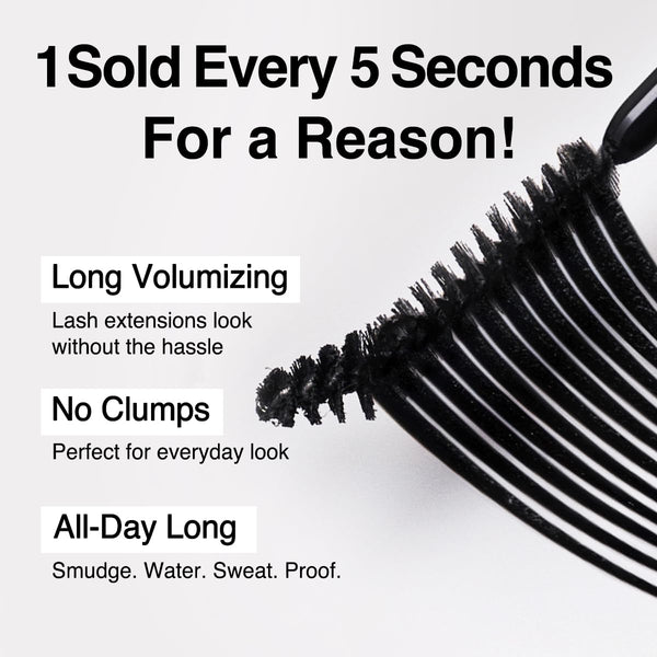 CLIO Kill Lash Superproof Mascara, Waterproof Mascara Black, Lengthening & Lifting for Defined Eyelash, Long-Lasting, Clump & Smudge-Free, for