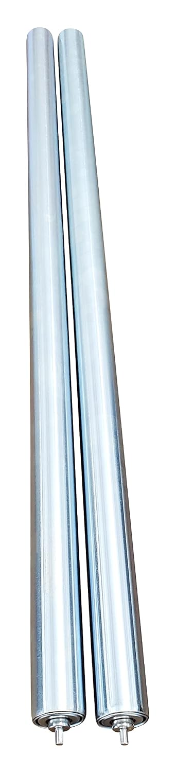 Heavy Duty Conveyor Rollers - Galvanized Steel Gravity Roller, 36" Between Frame 1.5" Diameter - Ideal for Assembly Areas & Distribution- Kayak,