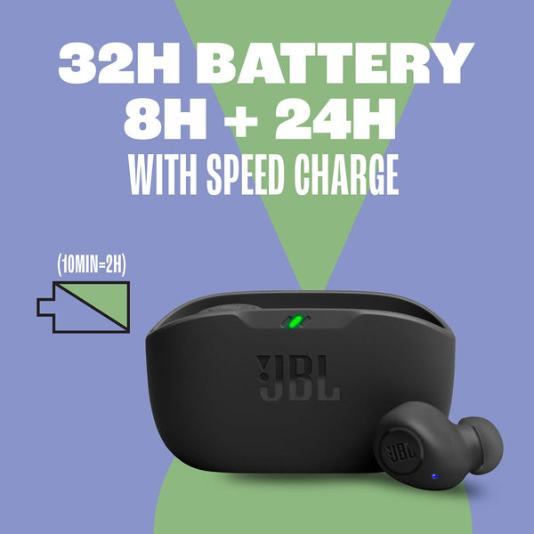JBL Vibe Buds - True Wireless Earbuds, Smart Ambient, Voiceaware, up to 32 Total Hours of Battery Life with Speed Charging, Water and Dust