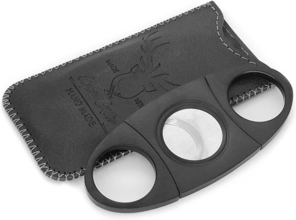 Black Stainless Steel Cigar Cutter Black Deer
