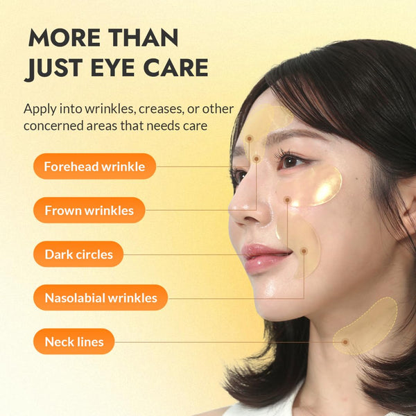 MIZON Under Eye Patches for Puffy Eyes & Dark Circles, 24K Gold & Snail Mucin, 60 Pcs – Anti-Wrinkle Collagen & Peptide Formula – Moisturizing