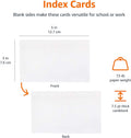 Amazon Basics Blank Index Cards for Studying and Note Taking, White, 3" x 5", 1000 Count (10 Pack of 100), 7.5 pt. Paper Weight 100 Count (Pack of