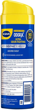 Dr. Scholl’s Odor-X ODOR-FIGHTING Spray-Powder // All-Day Odor Protection and Sweat Absorption - Packaging May Vary