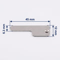 1Pc Silver Dental Orthodontic Interproximal Enamel Reduction Stainless Steel for Ipr Gauge Ruler 0.1-0.5 Mm, Metric and Imperial Measuring Tool,