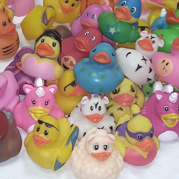 Rubber Ducks for Jeep Ducking 50 PCS Assorted Rubber Ducks for Duckies Games, Jeeps Ducking / Cruise Ships and Bath / Pool Play - Small 2 Inch