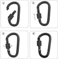 Locking Carabiner Clip, Vonpri 3 Inch D Ring Clips Spring Snap Key Chain Hook Screw Gate Aluminum Carabiners for Outdoor Travel Camping Fishing