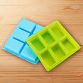 TDHDIKE 3 Pack Silicone Soap Molds(Blue & Pink & Green), 6 Cavities Silicone Baking Mold DIY Handmade Soap Making, Muffin, Loaf, Brownie,