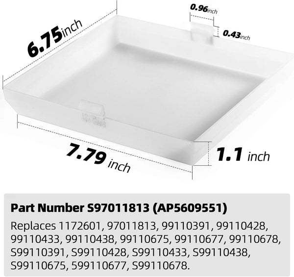 CalPalmy AP5609551 The Exact Replacement Compatible with 8’’ x 7’’ Bathroom Vent Fan Light Lens Cover – Made from Heavy Duty Plastic (Upgraded