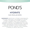 POND'S Vitamin Micellar Makeup Remover Wipes for Dry Skin, Skin Care Hydrating Aloe Vera Daily Face Wipes Remove Dirt, Waterproof Makeup, 25