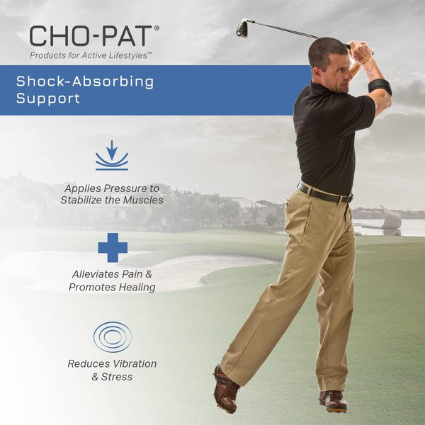 Cho-Pat GolferÃ¢ÂÂS Elbow Support Strap, Designed in Cooperation W/ the Mayo Clinic, Adjustable Compression Forearm Support for GolferÃ¢ÂÂS Elbow