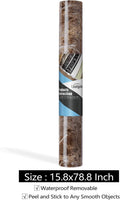 Livelynine Counter Top Covers Peel and Stick Brown Marble Contact Paper for Countertops Waterproof Wallpaper Kitchen Countertop Laminate Sheets