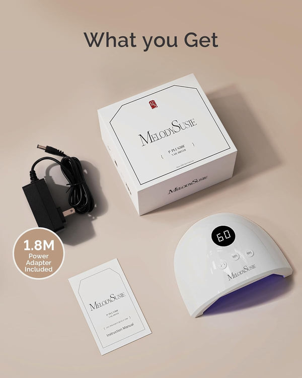 Melodysusie UV Nail Lamp, Plus30F UV Light for Gel Nails LED Nail Dryer with 3 Timer, Smart Sensor, LCD Display Fast Curing Gel Nail Polish Nail