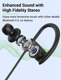 Stiive Bluetooth Headphones, 5.3 Wireless Sports Earbuds IPX7 Waterproof with Mic, Stereo Sweatproof in-Ear Earphones, Noise Cancelling Headsets