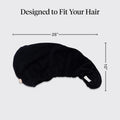 Kitsch Microfiber Hair Towel Wrap for Women - Black Black 1 Count