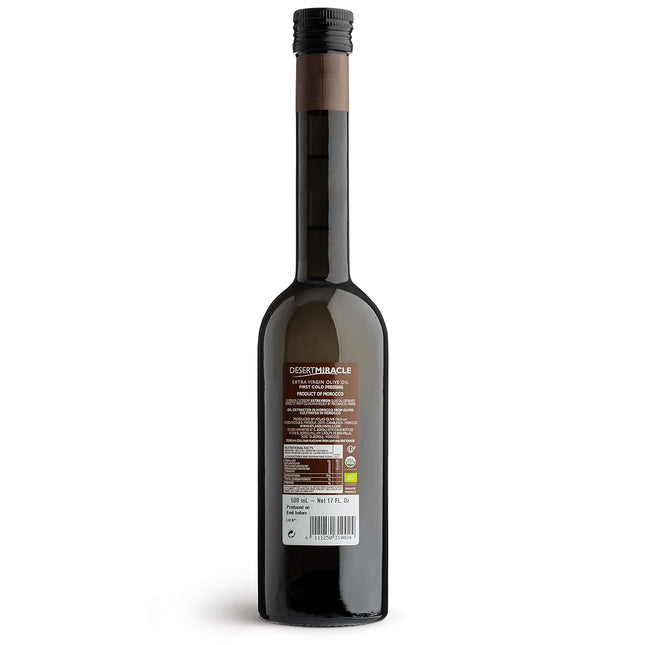 DESERT MIRACLE Cold Pressed Polyphenol Rich Moroccan Olive Oil, Extra Virgin Olive Oil with High Polyphenols, Organic, F